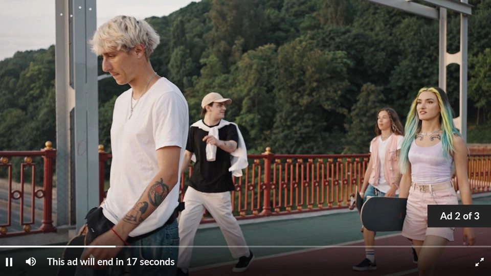 JWP Player showing an advertisement